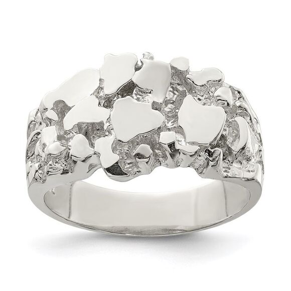 Kazi Luxury Sterling Silver Nugget Ring